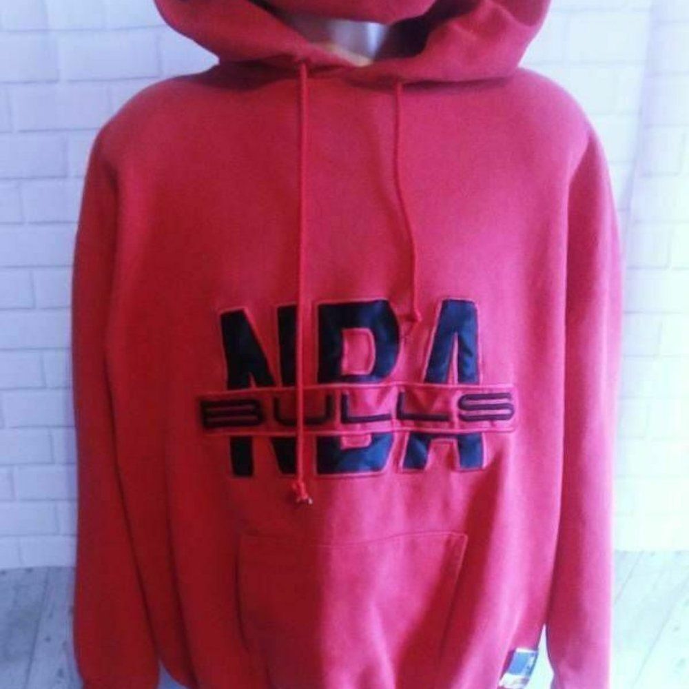Chicago Bulls Pull Over Sweatshirt Hoodie Red